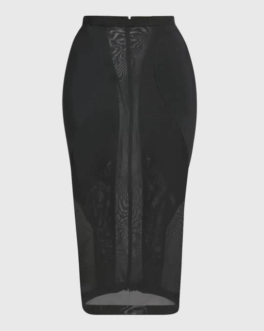 ALAIA Sulpt Sheer Skirt | Neiman Marcus