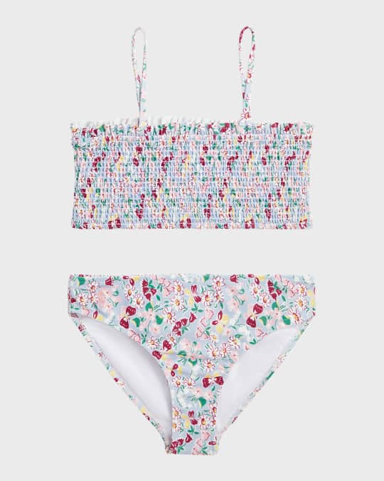 Girl's Floral-Printed Two-Piece Swimsuit, Size 2-6X