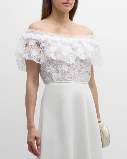 Estrella Floral Lace Off-Shoulder Blouse