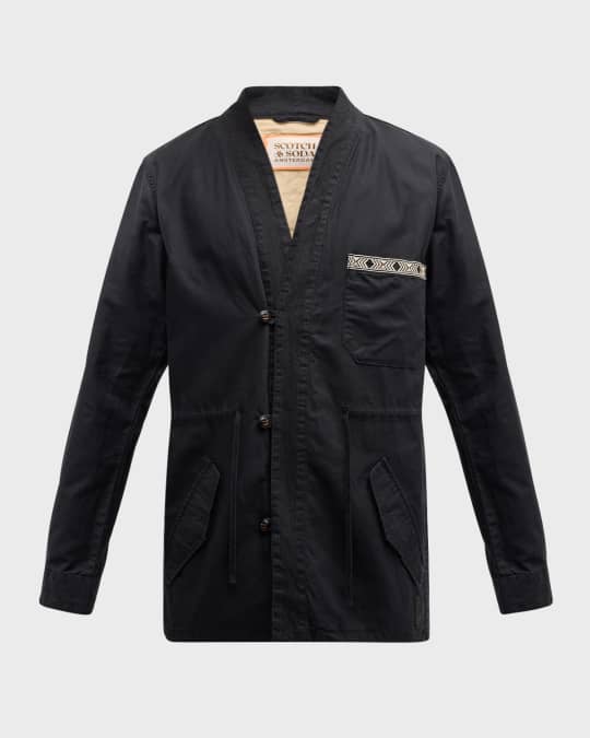 Canvas kimono jacket top