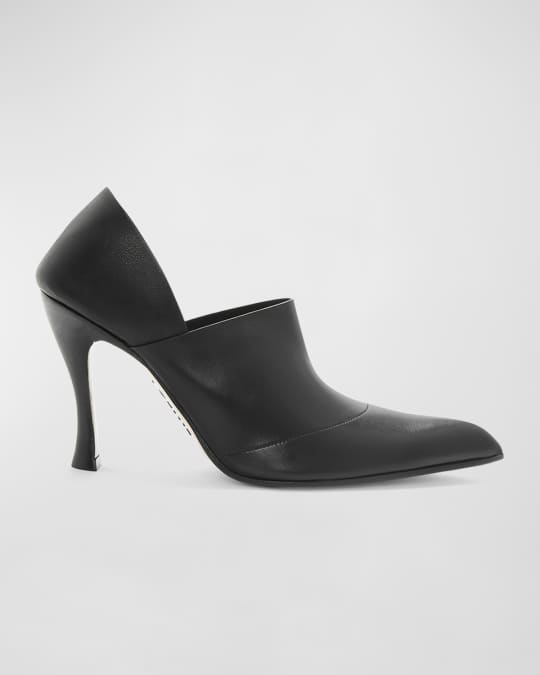 Comic Leather High-Cut Pumps