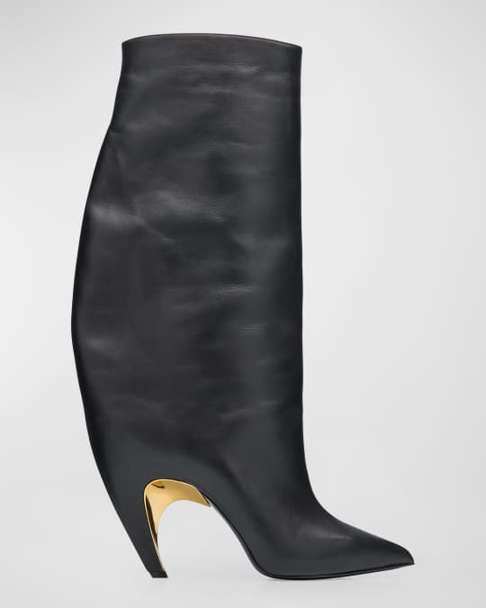 Armadillo Leather Over-The-Knee Boots