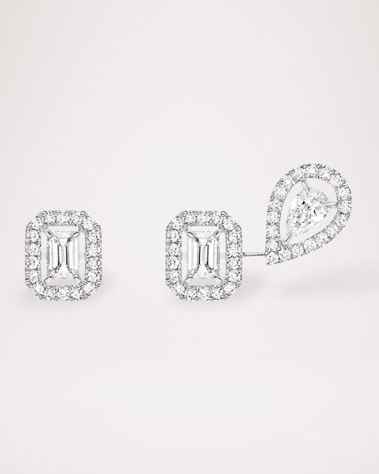 MY TWIN 18K WHITE GOLD DIAMOND EARRINGS