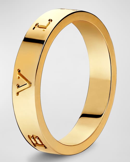 BVLGARI BULGARI BULGARI Plain Band Ring in 18K Yellow Gold EU 59 US 8.75 Neiman Marcus