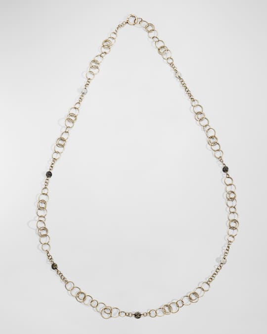 Sabbia 18K Rose Gold Tricolor Diamond Necklace