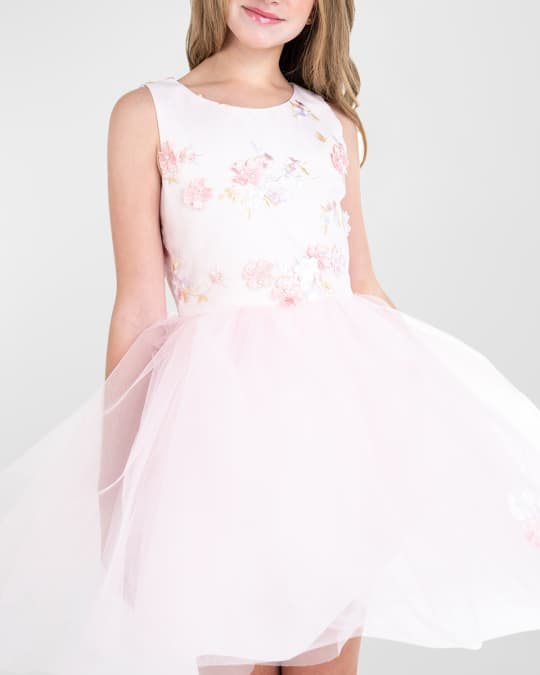 Girl's Sade 3D Floral Dress, Size 7-16