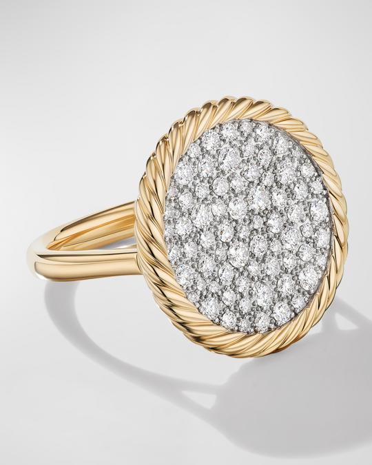 David Yurman DY Elements Ring with Diamonds in 18K Gold, 21.2mm ...
