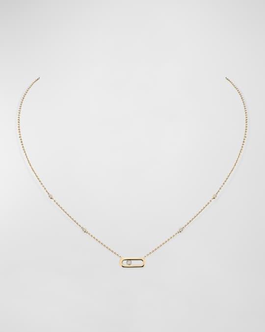 Move Uno 18K Yellow Gold Diamond Necklace 