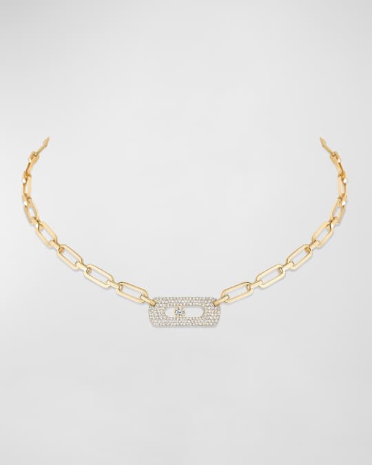 My Move 18K Yellow Gold Diamond Necklace