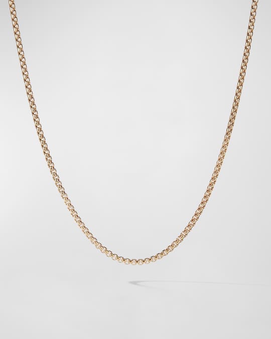 David Yurman Box Chain Necklace in 18K Gold, Neiman Marcus