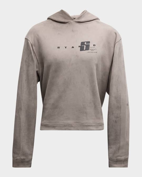 【STAMPD】S24 TRANSIT SPLATTER CROPPED HOODIE Stampd Men's Transit Splatter Cropped Hoodie | Neiman Marcus