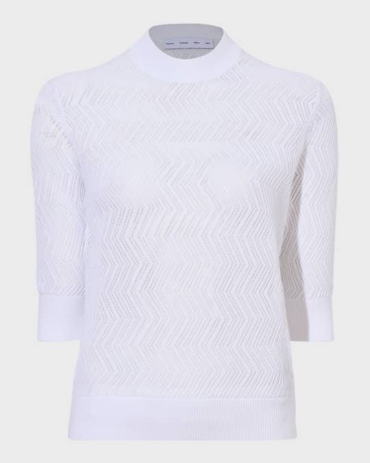 Nicola Zig-Zag Pointelle Sweater