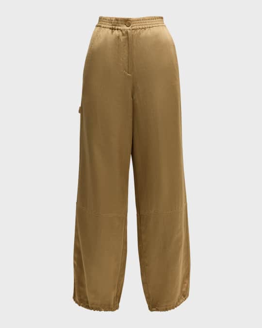 Slouchy Coolness Wide-Leg Shimmer Pants