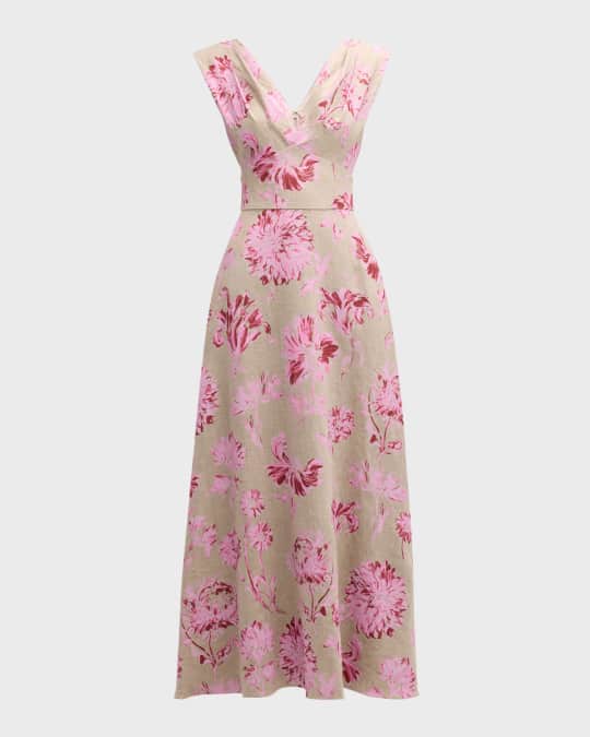 sachin and babi light blue dress Glorious Morn Empire Waist Dress In Multicolor – Myra USA main image 0