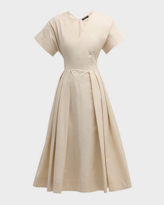 cotton taffeta dress Tech Cotton Taffeta Asymmetrical Seam Dress