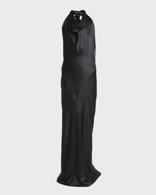 Loewe Backless Halter Scarf Maxi Dress | Neiman Marcus