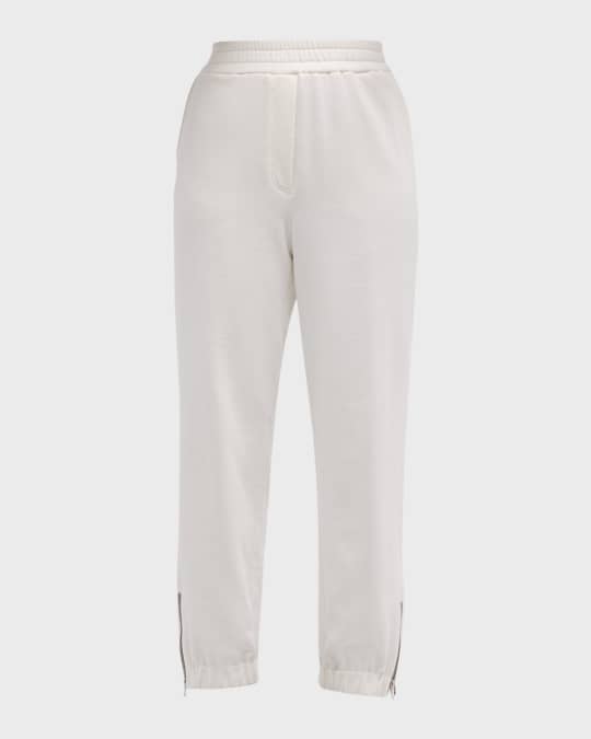Cotton Felpa Joggers with Zipper Cuffs 