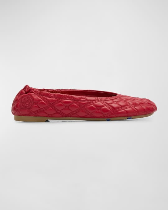 【送料&関税込】Burberry Sadler Quilted Ballerina Shoes Burberry Sadler Quilted Lambskin Ballerina Flats | Neiman Marcus