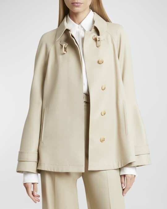 Gabriela Hearst Ismael A-Line Trench Jacket | Neiman Marcus