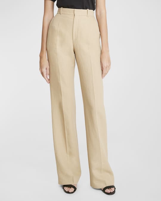 Bootcut linen trousers best sale