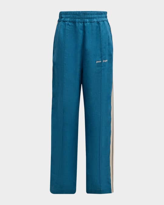 Palm Angels Men's Lightweight Linen Track Pants Neiman Marcus