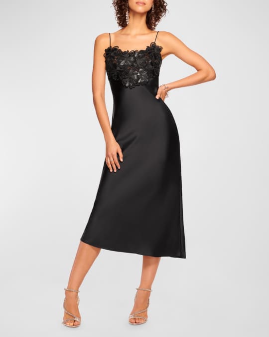 knee length dresses for ladies Elora Puffy Sleeve Midi Dress main image 1