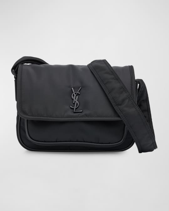 Saint Laurent Men's Niki YSL Messenger Bag in Nylon | Neiman Marcus