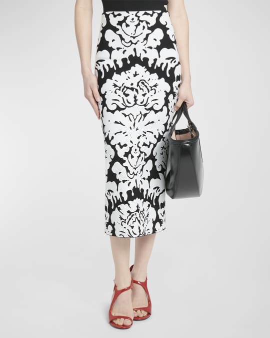 Jacquard midi pencil skirt outlet