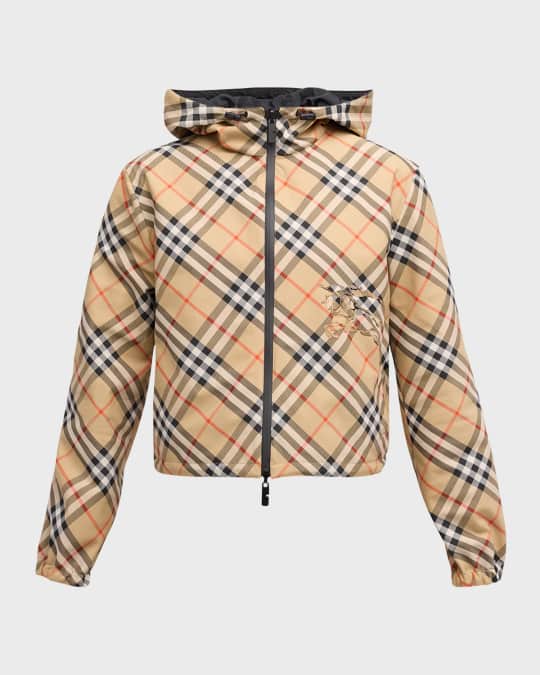 Burberry Check EKD Hooded Reversible Jacket | Neiman Marcus