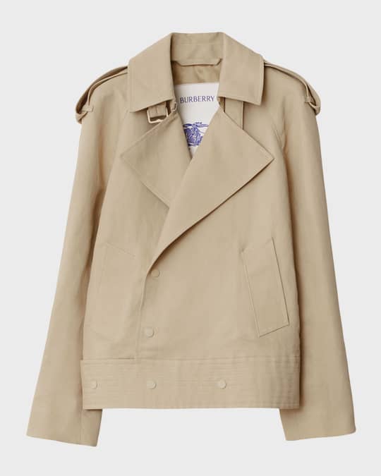 Burberry Short Trench Jacket Neiman Marcus