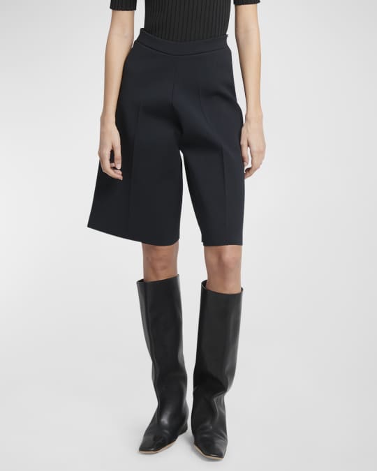 パンツ JIL SANDER Women Shorts  Burmudas J52KA0005J66147 001 Black Jil Sander High-Rise Knit Bermuda Shorts | Neiman Marcus