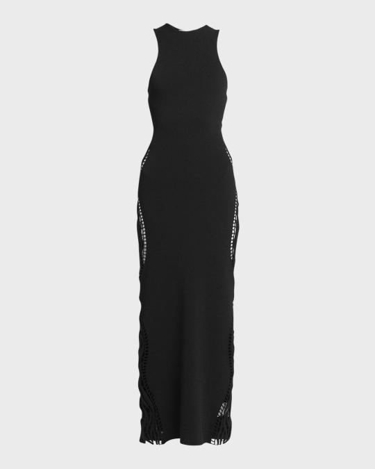 jil sander crochet dress Jil Sander Crochet Floral Slip Midi Dress | Neutrals