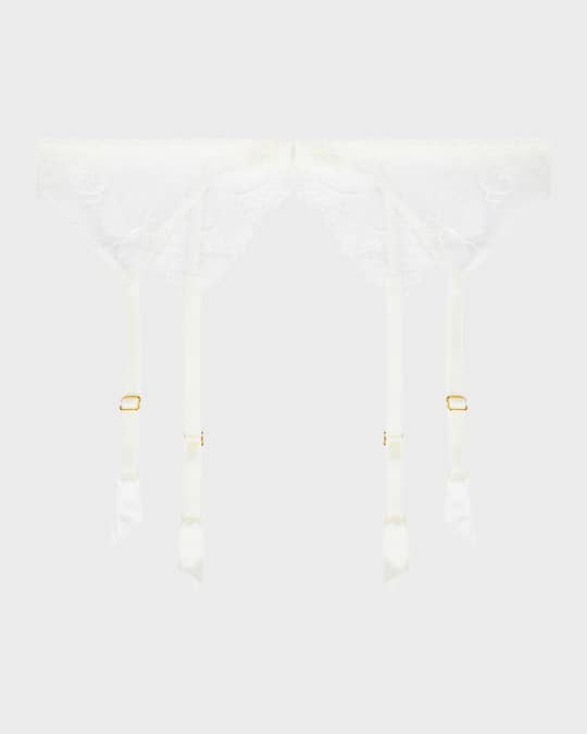 Princesse Iris Scalloped Lace Suspender Belt