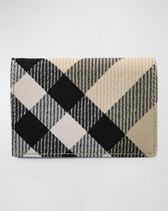 Burberry Bifold Check Leather Card Case | Neiman Marcus