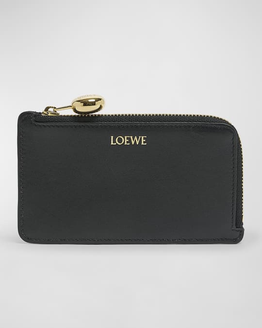 Loewe Pebble Zip Leather Card Holder | Neiman Marcus