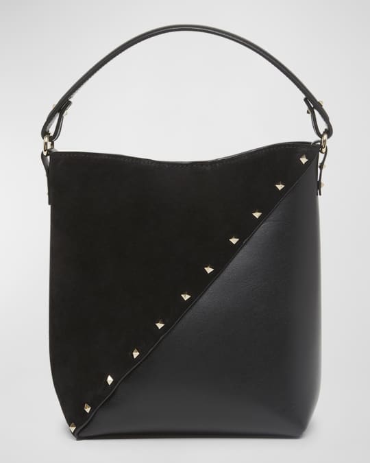 Valentino Garavani Wispy Rockstud Leather Bucket Bag