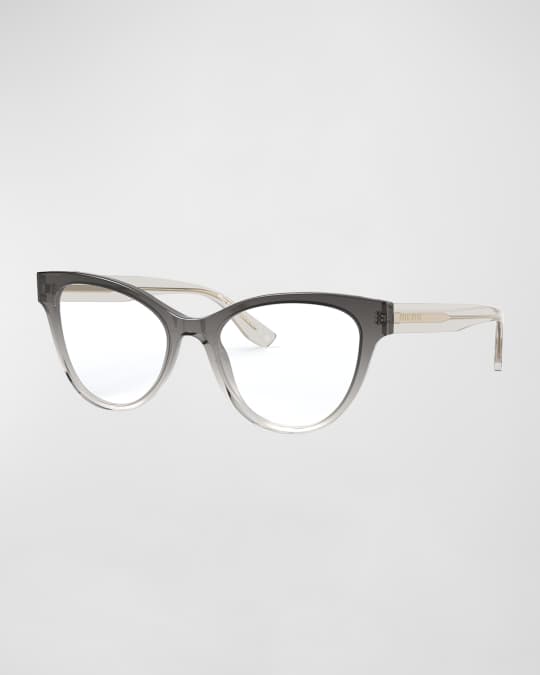 【MIU MIU】眼鏡 キャットアイ アセテート グレーグラデーション Miu Miu Ombre Acetate & Plastic Cat-Eye Glasses | Neiman Marcus