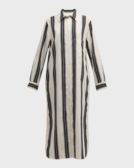 Toteme Jacquard Striped Tunic Shirtdress | Neiman Marcus