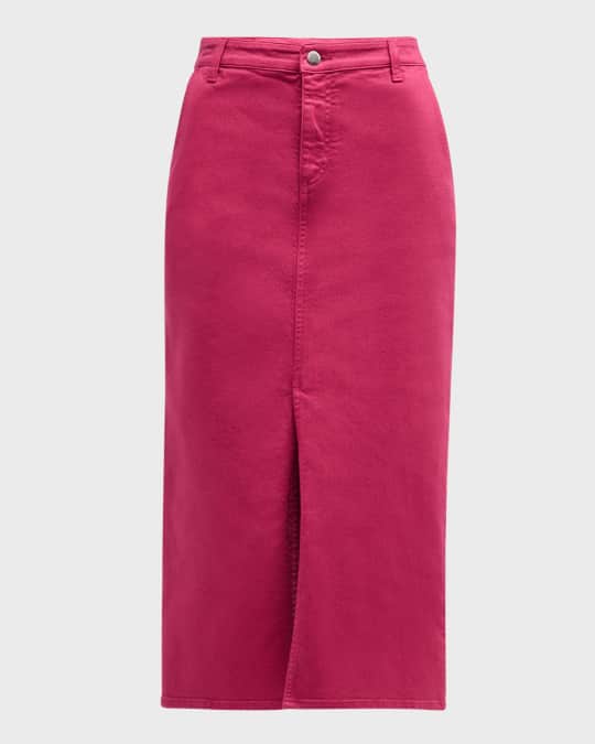 Emporio Armani Denim Straight Midi Skirt | Neiman Marcus