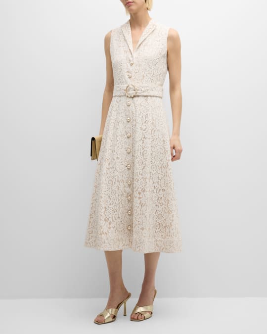 slim fit dress slacks Mosaic Lace Dress – Elie Tahari main image 0