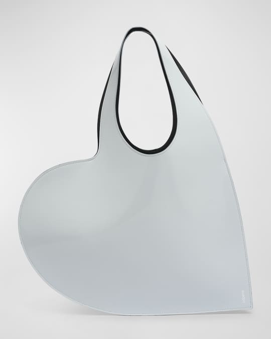 トートバッグ Coperni White leather Heart tote bag Coperni Heart Leather Tote Bag | Neiman Marcus