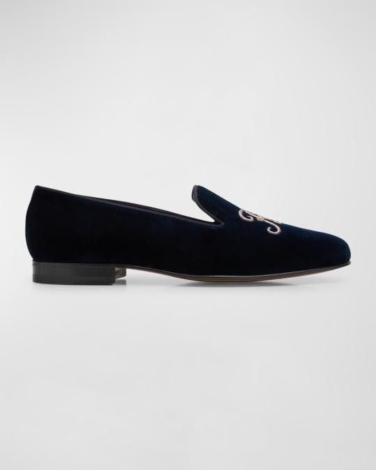 Ralph lauren valvet lofer shoes Alonzo Bear Velvet Slipper main image 2