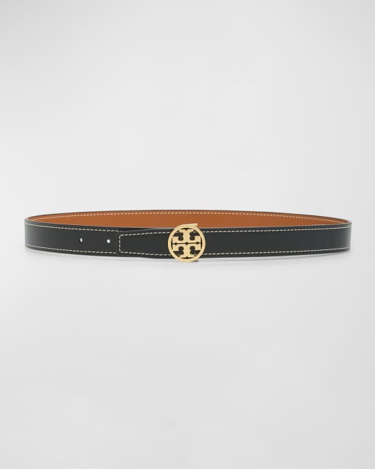 Tory Burch Miller Reversible Smooth Leather Belt | Neiman Marcus