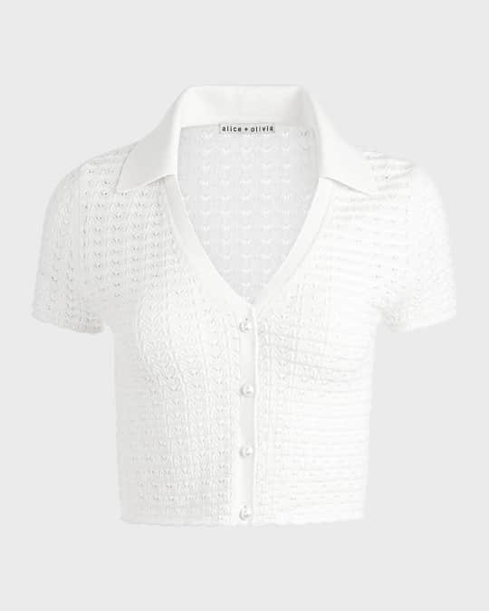 Linda Cropped Polo Top