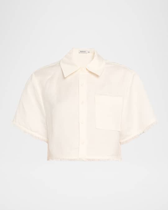 Solange Short-Sleeve Cropped Shirt 