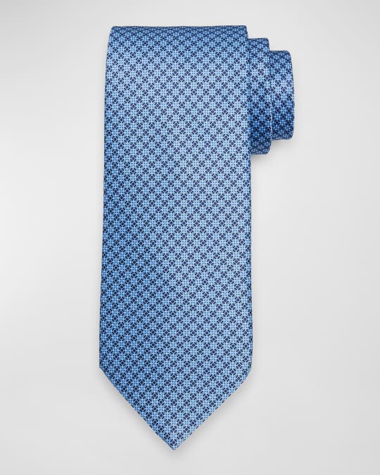 Men's Small Square Silk Tie