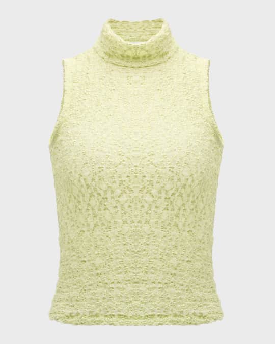 Mesh Mock-Neck Top