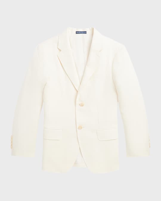 Boy's Solid Linen Tailored Sport Coat, Size 8-16