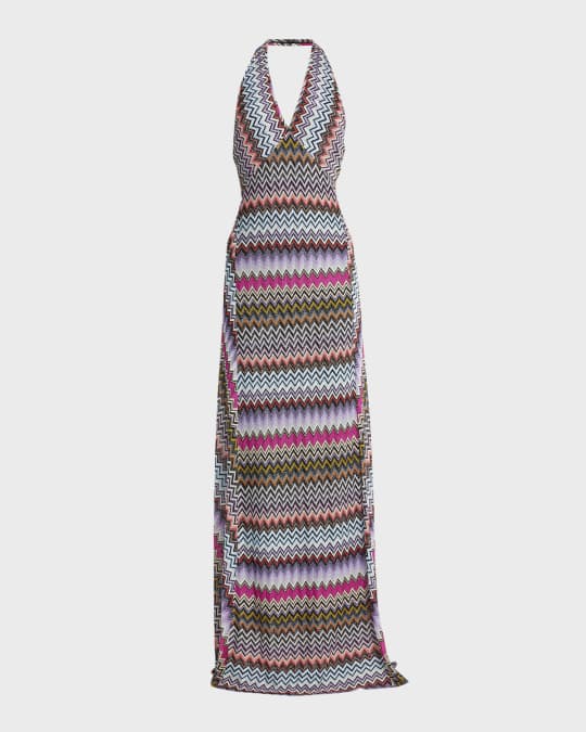 Sunset Chevron Halter Maxi Set main image 1