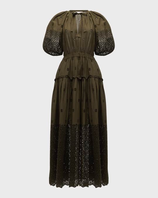 chinese dress ladies Valerie Eyelet Dress Pink / Xs